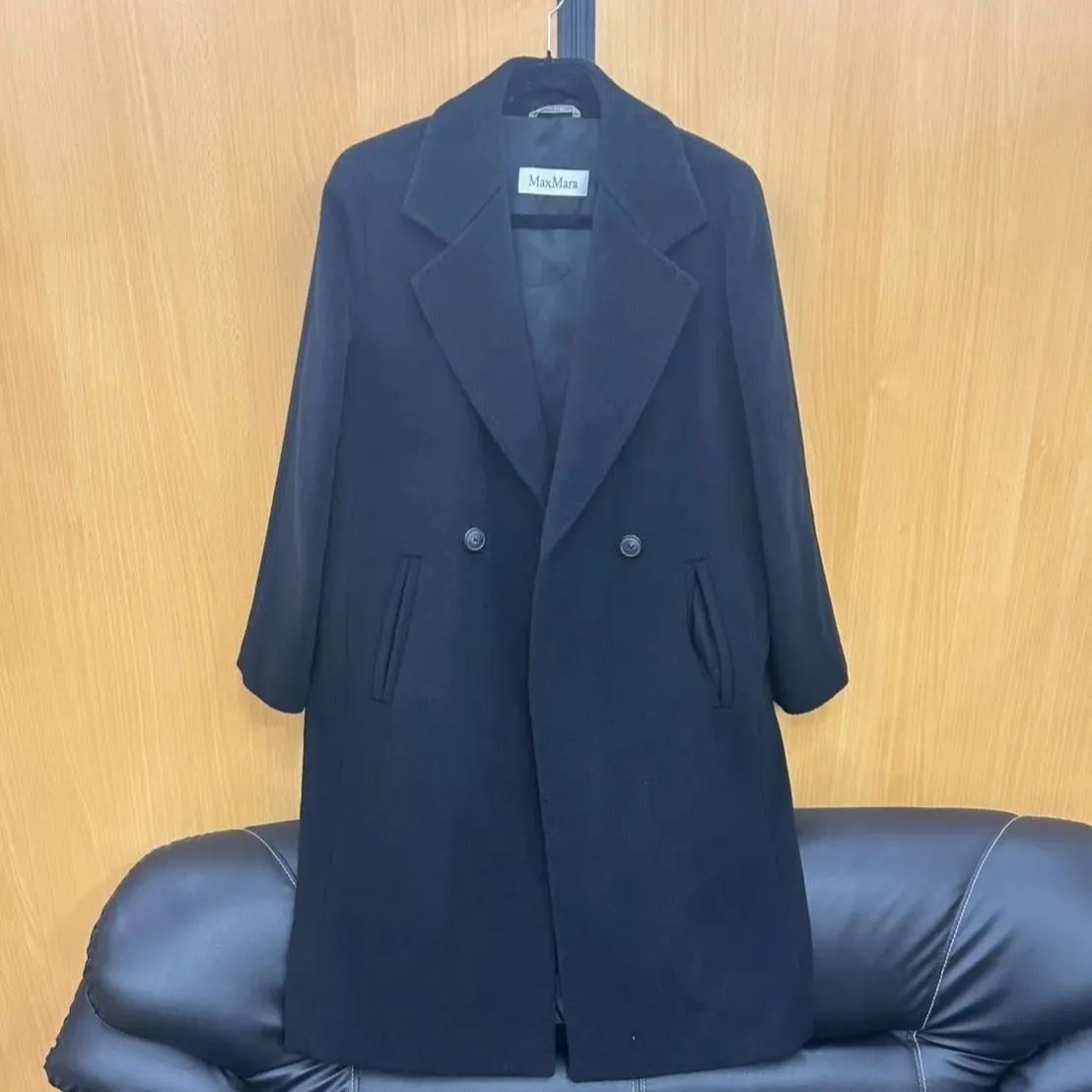 Max mara ウールコート ブラック 38 上品 フォーマル 大人 Max Mara - 極美品 マックスマーラ Max Mara コート 白タグ