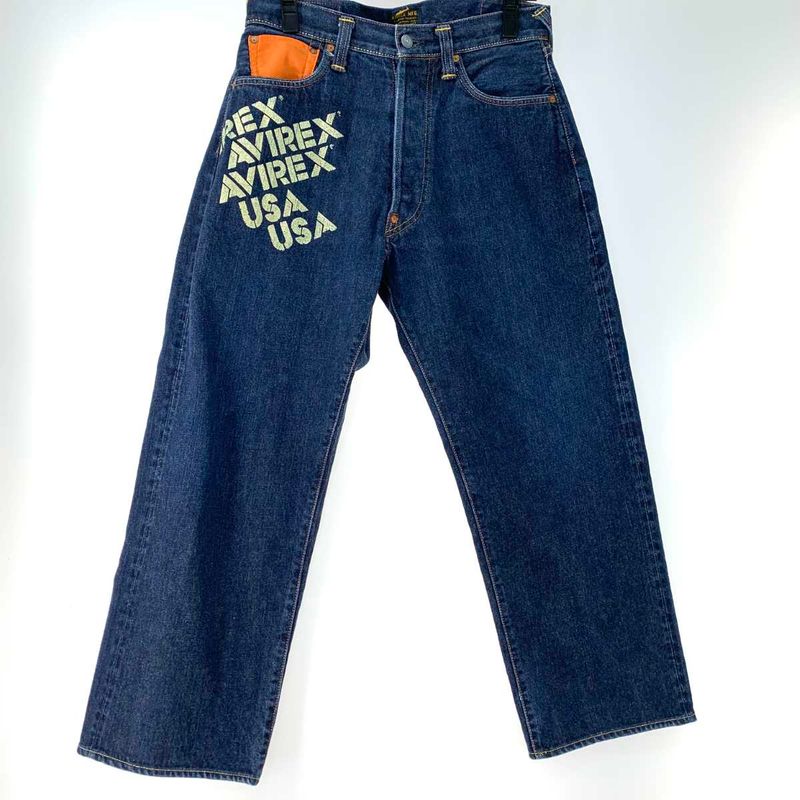 ●●EVISU×AVIREX Men's Clothing Jeans 2001 SIZE 32 Indigo