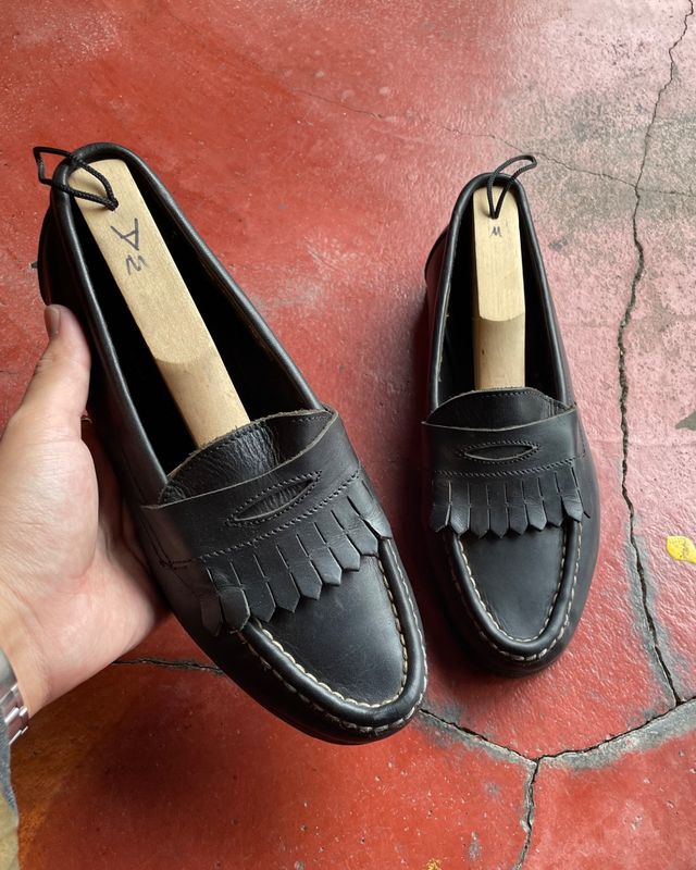 Blackstone by Petris sport タッセルローファー（ブラックレザー・EU40／約25.5cm・イタリア製）