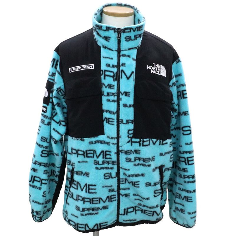 [나고야] 슈프림 17AW × The North Face Steep Tech Fleece Jacket XL 블루 남성 의류 남자
