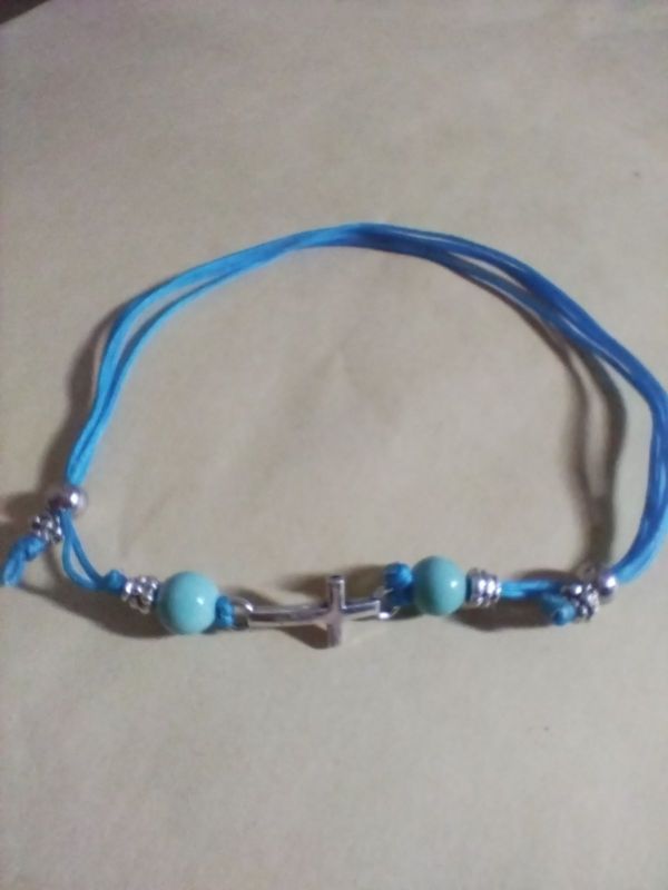 Leave it on Anklets Karen Silver Stainless Steel Charms Hypoallergenic, adjustable nylon cord.Bracelets Anklets code Anklets Red Turquoise Natural stone Anklets Natural stone Bracelets Unisex