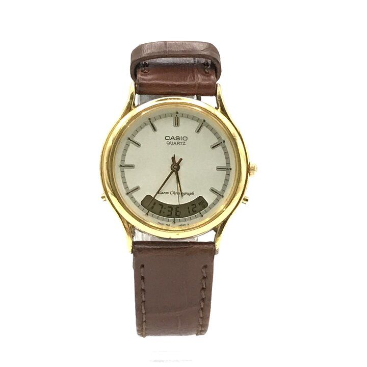 Excellent condition Casio Casio Quartz Analog Digital 3-Hand Men's Watch AQ-426 Clothing Accessories Watches Watch Gold c527