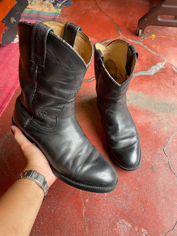 ARIAT Pecos (roper) boots (black, US 8.5 D / approx. 25.5 cm)