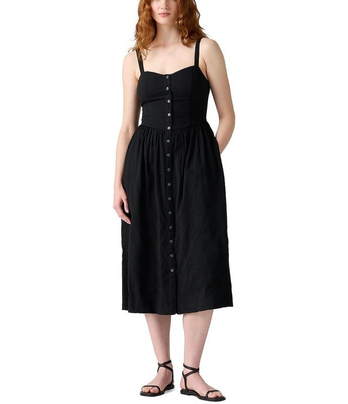 Levi's Women's Tops Dress Midi Dress Sleeveless Levis® Adore Sleeveless Midi Dress Anthracite Night