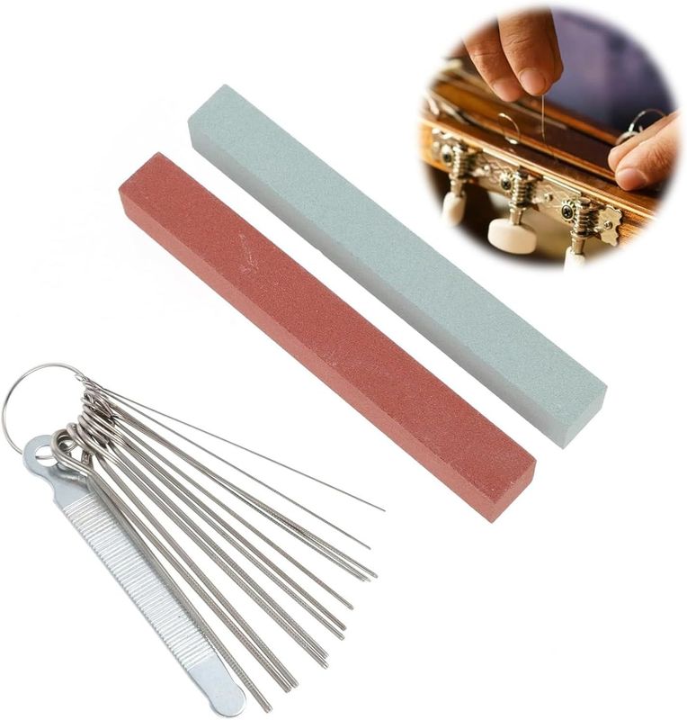 [Stock Clearance Sale] Files, Adjustment, and Maintenance Supplies String Instruments String Instruments Guitars Nut file part Guitars/Mandolins/base/Ukuleles/Banjos etc.String Instruments for Guitars Repair kit and maintenance tools Guitars for Guitars polishing stone