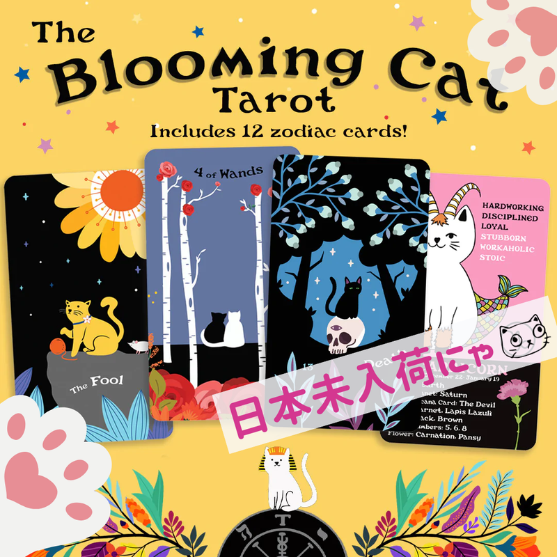 【可愛い】Blooming cat tarot 海外タロット 日本未入荷