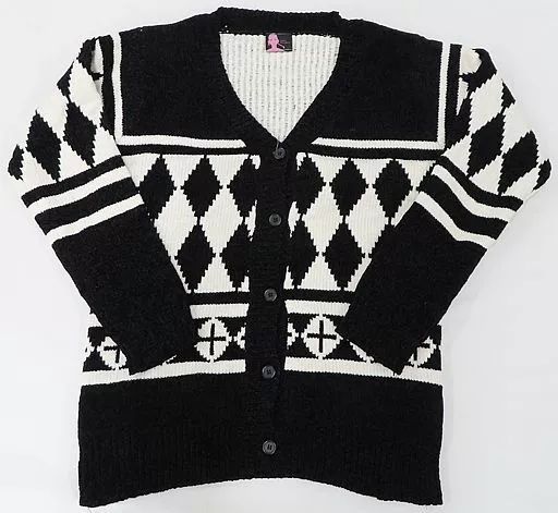 [Used] Clothing: Ryuguji Ken (Draken image) cardigan, black x white, women's size Tokyo Revengers"