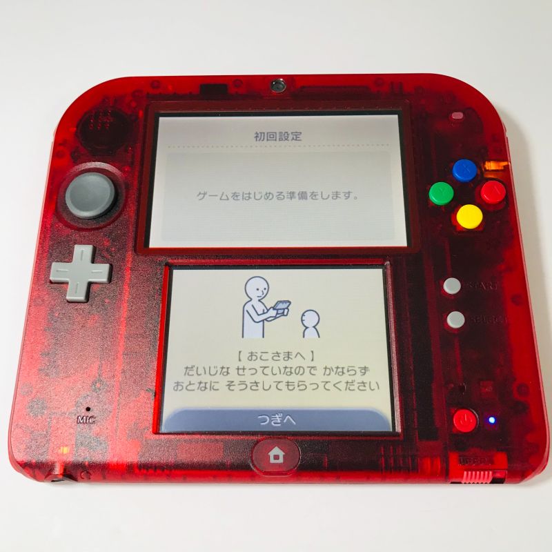 動作品 2DS 本体 ポケットモンスター 赤 クリアレッド 限定 リザードン