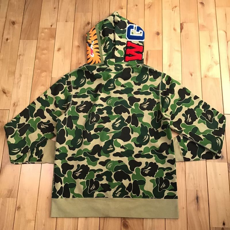 ABC camo green シャーク パーカー Lサイズ shark full zip hoodie a