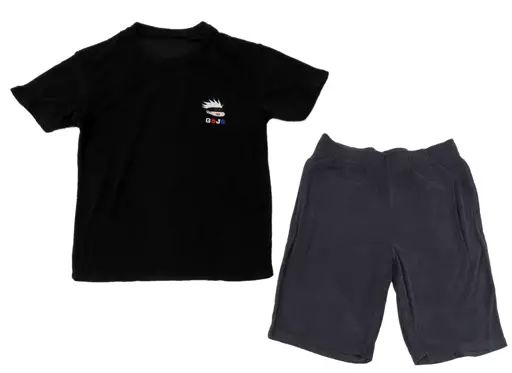 [Used] Clothing Satoru Gojo Lounge Set (Short-sleeved shirt & shorts) JUJUTSU KAISEN Black Men's Size M Jujutsu Kaisen×GU
