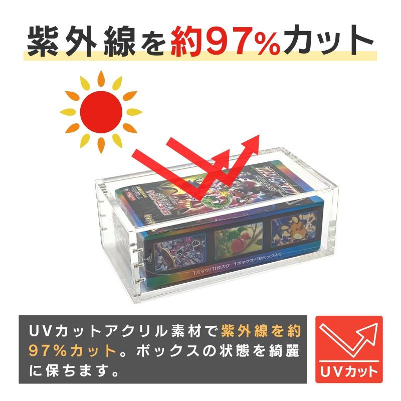 5個 BOXローダー 未開封ボックス UVカット ケース 遊戯王 ポケカ
