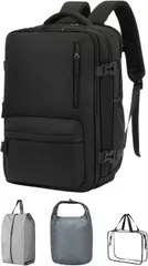 alacorta ジム リュック メンズ サブバッグ3点セット付き 防臭防汚シューズ収納ポケット付き バックパック トレーニング フィットネス スポーツ ランニング ゴルフ テニス バドミントン 卓球 旅行 出張(ブラック,  ミディアム)