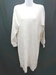 ◇ MURUA ムルーア クルーネック トレーナー ロング丈 ワンピース サイズF アイボリー レディース E  【1303290016935】