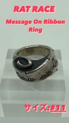 82【美品・#11】RAT RACE / Message On Ribbon Ring / Narrow