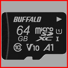【即日発送】microSD 64GB 100MB/s UHS-1 U1 microSDXC【 Nintendo バッファロー Switch 対応 】V10 A1 IPX7 Full HD RMSD-064U11HA/N