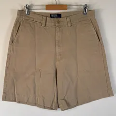 古着 90's/90年代 ポロバイラルフローレン Polo by Ralph Lauren ショートパンツ 半ズボン ポロチノ 短パン ハーフパンツ w34  ベージュ系 メンズ