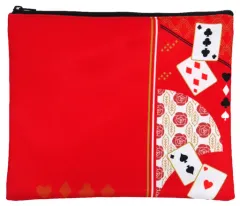 【中古】雑貨 ハーツラビュル寮 和柄フラットポーチ 「ディズニー ツイステッドワンダーランド」