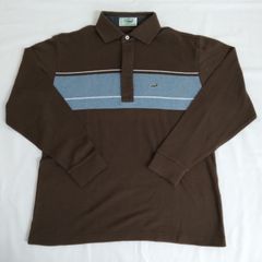 Crocodile クロコダイル　長袖　冷房対策　シャツ　ブラウン色　Mサイズ　メンズ　ASR7-11
