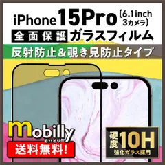 【人気商品】iPhone15Pro ガラスフィルム 硬度10H 保護ガラス 全画面保護 スマホ保護 スマホフィルム  強化 ガラス  覗き見防止 プライバシー保護 のぞき見防止 反射防止 マット さらさらな触り心地 フルカバー  気泡ゼロ 貼り直し可能 極薄