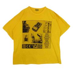 シーイー C.E クルーネック プリント Tシャツ イエロー系 L【中古】