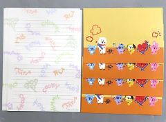 [중고] 문방구 기타 집합(옐로우) 문구 컬렉션(편지 8장 & 봉투 4장 세트) [이치반 복권 BT21 ART 5th Anniversary] F상