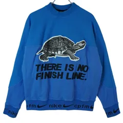 ナイキ×カクタスプラントフリーマーケットNikexCactus Plant Flea Marketコラボスウェットトレーナー動物アニマル亀うさぎ両面デザインデカワッペン水色ライトブルーリブロゴスウッシュ裏地パイルvintageヴィンテージ40227