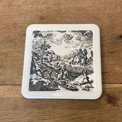 フランスアンティーク　トリベット　中世絵　ロココ　鍋敷き　トワルドジュイ　フランスキッチン【709】