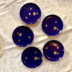 京都平安 象彦 蛤型銘々皿×5客】天然木製 源氏雲 長期保管品 - メルカリ