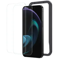 【在庫処分】NIMASO ガラスフィルム iPhone 14 Plus / iPhone 13 promax 用 強化 ガラス 保護 フィルム ガイド枠付き 2枚セット NSP21H286