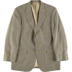 古着 バーバリー Burberry's 千鳥格子柄 ウールテーラードジャケット メンズL相当/evb032692