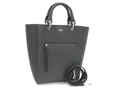 ■新品同様■ MULBERRY マルベリー レザー 2WAY ハンドバッグ トート ショルダーバッグ 斜め掛け レディース ダークグリーン系 FG8963のサムネイル