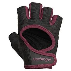 【日本正規品】 ハービンジャー(harbinger) レディース トレーニンググローブ パワーグローブ ブラック/メルロー Sサイズ 手甲周(16.5-17.8cm) ウエイトトレーニング マシントレーニング マメ防止 手のひらガード 握力のサポートに 218