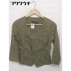 ◇ UNITED ARROWS ユナイテッドアローズ 長袖 ノーカラー ジャケット サイズ36 カーキ レディース  【中古】 【1109060011847】