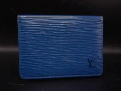 LOUIS VUITTON ルイヴィトン M63205 エピ 2カルト ヴェルティカル カードケース パスケース カード入れ 小物入れ トレドブルー DJ3839