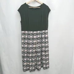 ◇ ⊂ TALBOTS 総柄 切り替えデザイン ロング丈 ワンピース サイズ表記なし ブラック ピンク系 レディース E  【1503050049467】