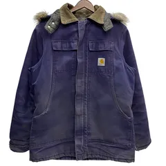 貴重size カーハート　carhartt トラディショナルジャケット　ネイビー Carhartt カーハート ダックジャケット 古着 ネイビー XL サイズ
