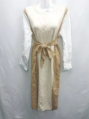 ◇ ◎ ⊇ Girly Doll ガーリードール 長袖 膝下丈 ワンピース サイズF キャメル系 レディース E  【1501160031853】のサムネイル