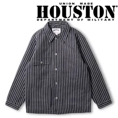 HOUSTON / ヒューストン 51500 STRIPE VIYELLA COVERALL / ストライプビエラカバーオール  BLACKのサムネイル