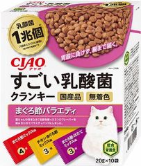 いなば CIAO すごい乳酸菌クランキー まぐろ節ミックス味 10袋×2箱