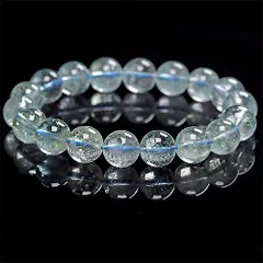  〔K1731-5〕約11mm ブルートパーズ ブレスレット Topaz 黄玉