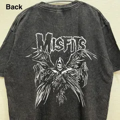 新品 Tシャツ ミスフィッツ MISFITS ウォッシュド加工 バンドTシャツ ミュージックTシャツ メンズ Lサイズ 半袖 バンティー ブラック 黒T プリント 古着加工 ユーズド風 グラフィック ロック メタル ゴシック グランジ y2k ドクロ スカルのサムネイル