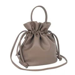 ☆ モカ ☆ 巾着２WAYショルダー センバドー 巾着 ショルダー バッグ 巾着ショルダー 巾着ショルダーバッグ 巾着ショルダーバック ショルダーバック 肩掛け 斜めかけ ななめかけ 巾着バッグ 巾着バック 巾着袋 巾着型 無地 きれいめ シンプル レディース