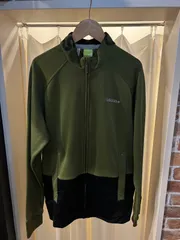 アディダス トラックジャケット ジャージ カーキ グリーン ミリタリーカラー ブラック サイズS A-106