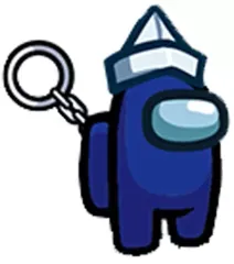 【中古】雑貨 ブルー(折り紙) 「Among Us(アモングアス) フィギュアキーチェーン」