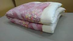 木綿わた掛け布団　シングル　ピンク系　ブルー系