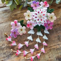 囲み】0014 つまみ細工 髪飾り 成人式 七五三入学卒業