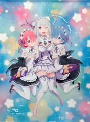 【中古】タペストリー エミリア＆レム＆ラム(アニメイラスト描き下ろしver.) B2タペストリー 「Re：ゼロから始める異世界生活 Re：ゼロから始めるエミリアの誕生日生活 2017 in 渋谷マルイ」