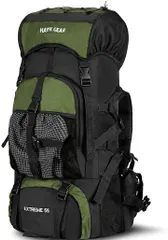 HAWK GEAR(ホークギア) バックパック 55L 防水 大容量 レインカバー ザック 長期旅行 防災 災害(モスグリーン,  Free Size)