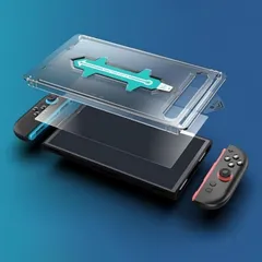 【1枚セット】Boerke For Switch 2 フィルム 貼り付けキット付き スイッチ2 ガラスフィルム 強化ガラス 硬度9H 高透過率 高感度タッチ 指紋防止 気泡防止 撥水撥油 耐衝撃 貼り付け簡単 液晶保護 超薄飛散防止 保護フィルム (For S