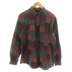 ラルフローレン RALPH LAUREN シャツ 長袖 チェック柄 パッチワーク コットン XL 赤 レッド 緑 グリーン /AN36